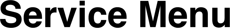 Service Menu