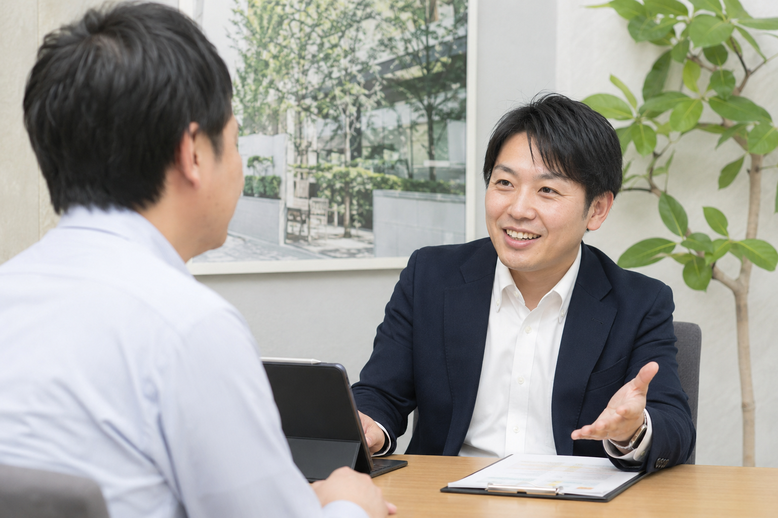 オーナー様と担当者の打ち合わせ