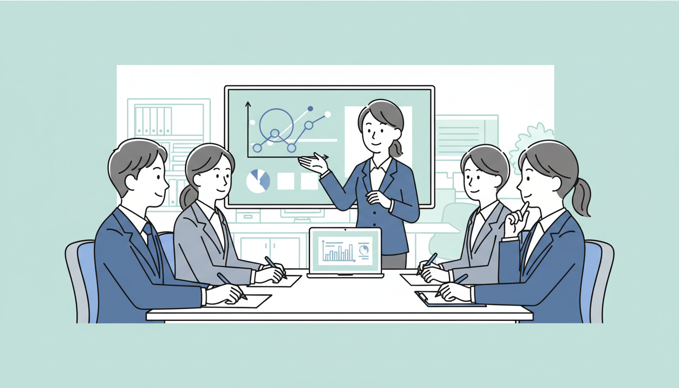 不動産投資が向いているか自己診断する会社員のイメージ 