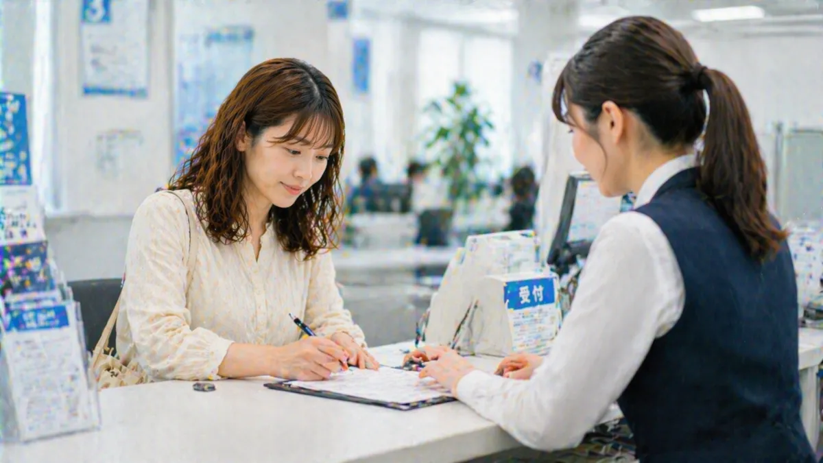 税金を支払っている女性