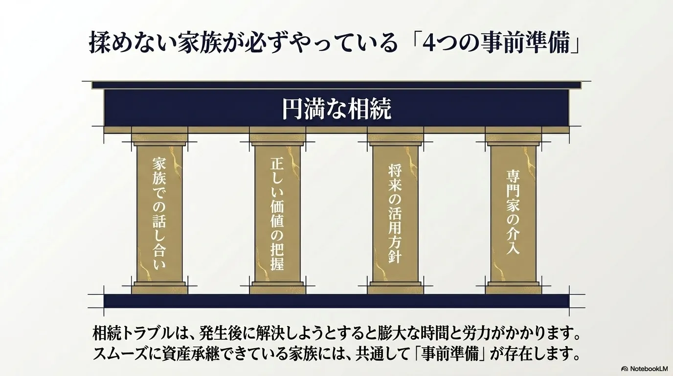 相続トラブルは相続発生後に解決しようとすると時間も労力もかかります
